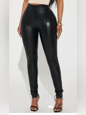 wild fable Black High-Rise Faux Leather Leggings
